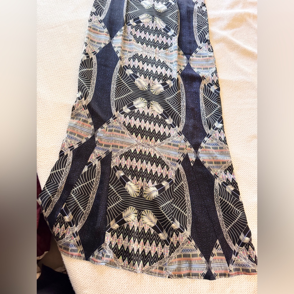 MARA HOFFMAN Boho Sleeveless Multicolored Black Maxi Dress - Picture 7 of 10